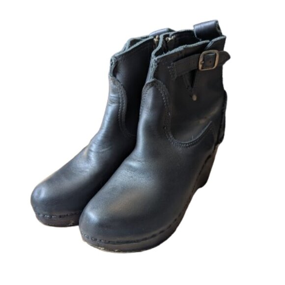 No. 6 Store Leather Clog Boots | Handmade Classic | Black - Picture 1 of 13